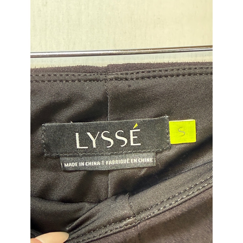 Lysse Empire Ponte Knit Leggings Black Lace Up Side Seam Pull On Gothcore Edgy A - Picture 3 of 11